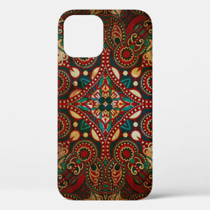 Traditional grunge ornamental floral paisley banda iPhone 12 case