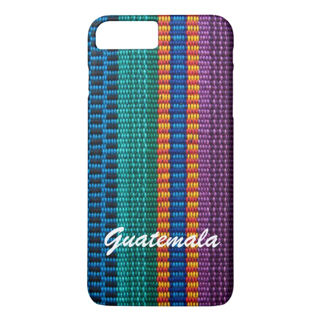 Traditional Guatemala fabric weave custom text Case-Mate iPhone Case (Back)