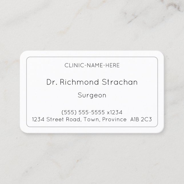 Traditional Health Care Specialist Business Card (Front)