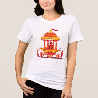 Traditional Hindu Rath Yatra Chariot Illustration  Tri-Blend Shirt