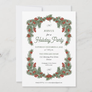 Traditional Holiday Party Invitation