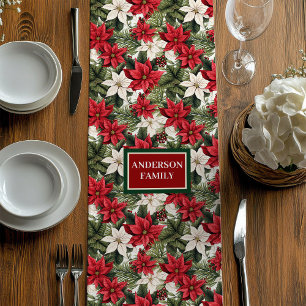 Traditional Holiday Runner Elegant Christmas Flora