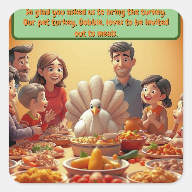 Traditional Holiday Sillies Thanksgiving Sticker (Front)