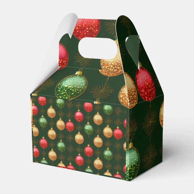 Traditional Holidays Collection Colourful Ornament Favour Box (Front Side)