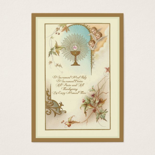 Traditional Holy Card Chalice First Holy Communion (Front)