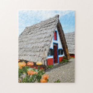 Traditional house in Santana, Madeira Jigsaw Puzzle