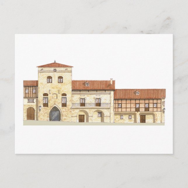 Traditional houses. Santillana del Mar Postcard (Front)