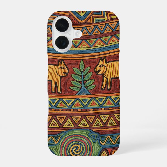 TRADITIONAL IGOROT ART DESIGN iPhone 16 CASE (Back)