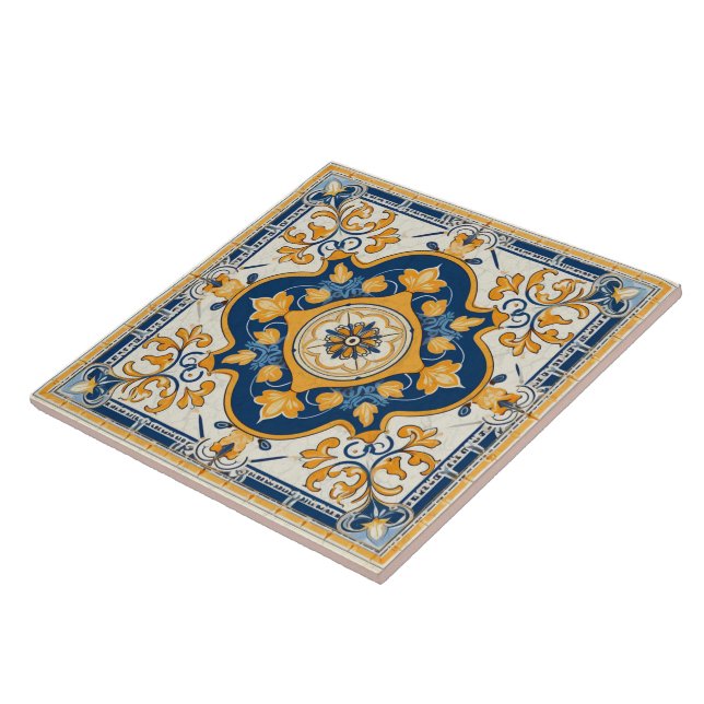 Traditional India Traditional Ornamental Art 1 Tile (Side)