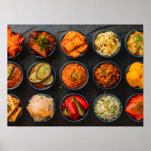 Traditional Indian Cuisine Spread Poster