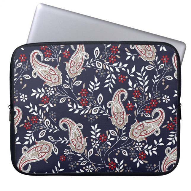 traditional Indian paisley pattern Laptop Sleeve (Front)
