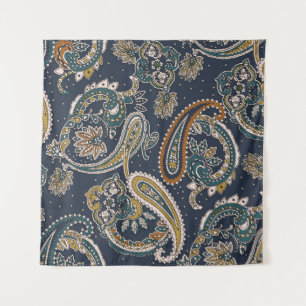 Traditional Indian Paisley pattern on backgroundpa Tapestry