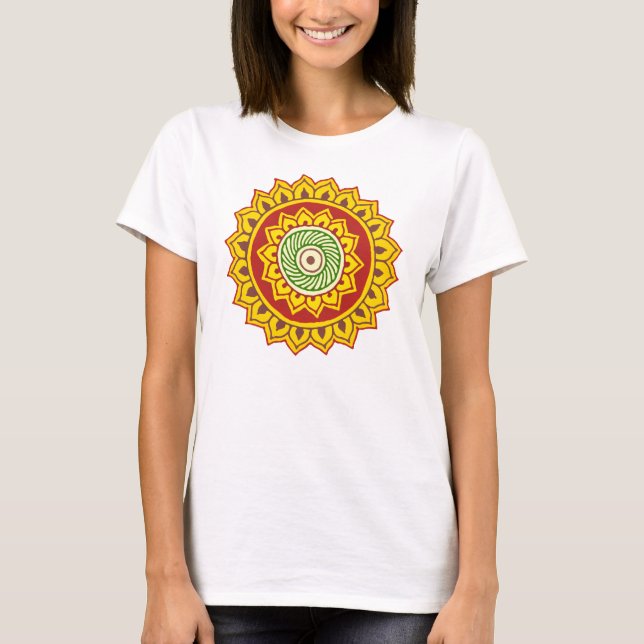 Traditional Indian style Mandana T-Shirt (Front)