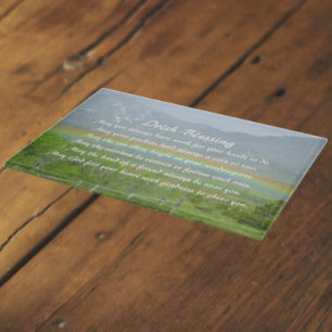 Traditional Irish Blessing Valley Rainbow Cutting Board