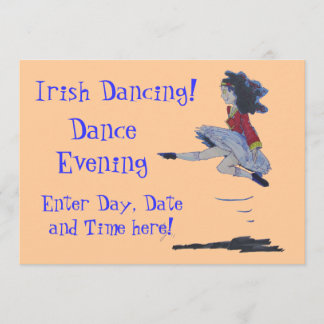 Traditional Irish Dancing Cartoon Invitation