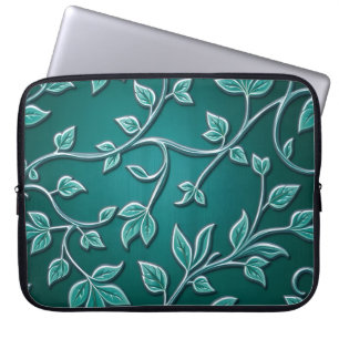 Traditional Islamic Botanical Pattern Laptop Sleeve