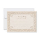 Traditional Islamic Calligraphy Wedding RSVP Card