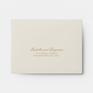 Traditional Ivory Formal Elegant RSVP Wedding Envelope