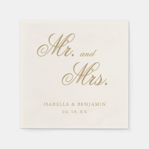 Traditional Ivory Formal Elegant Wedding Napkin