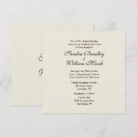 Traditional Ivory Wedding Invitation