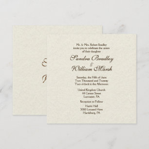 Traditional Ivory Wedding Invitation
