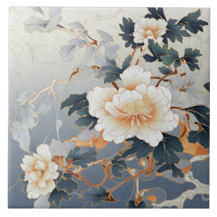 Traditional Japan Kutani Ornamental Art 11 Tile