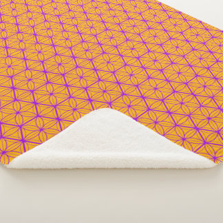 Traditional Japanese Asanoha Kumiko Pattern Sherpa Blanket