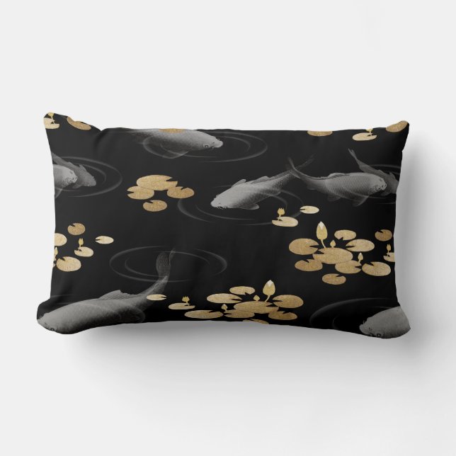 Traditional Japanese carp Throw Pillow (Front)