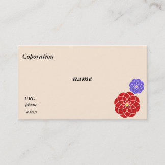 Traditional Japanese design and pink on the back d Business Card