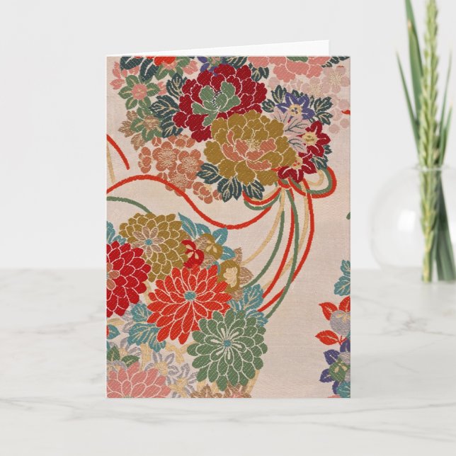 Traditional Japanese fabric design Card (Front)