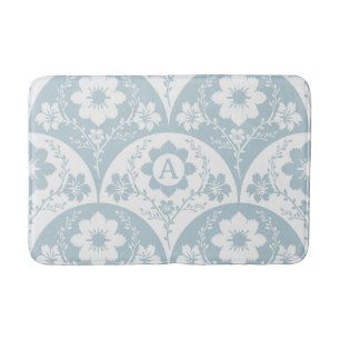 Traditional Japanese Floral Pattern Bath Mat