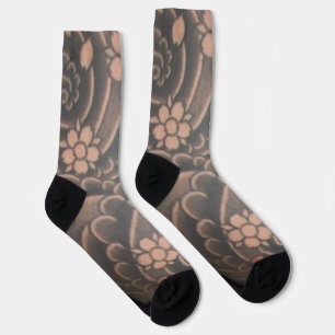 Traditional Japanese Irezumi Tattoo Socks