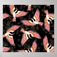 Traditional Japanese Kimono Motifs Pattern
