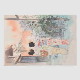 Traditional Japanese Kimono Stroll Tissue Paper