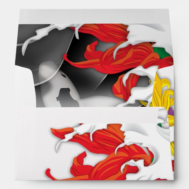 Traditional Japanese Koi under water Envelopes (Back (Bottom))