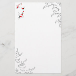 Traditional Japanese Koi under water Stationery