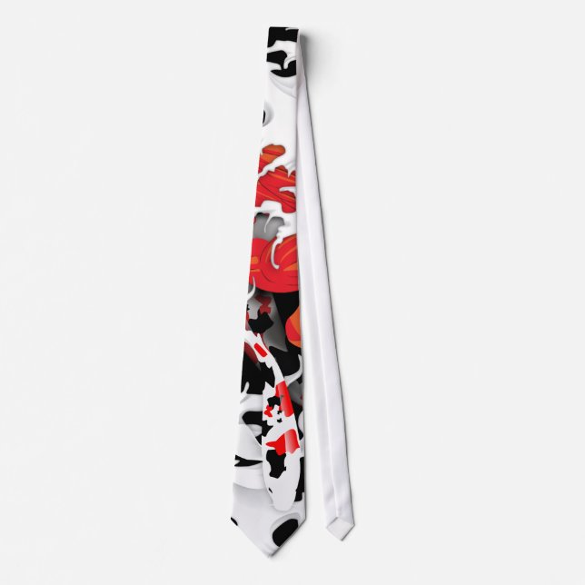 Traditional Japanese Koi under water Tie (Front)
