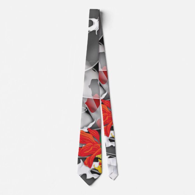 Traditional Japanese Koi under water Tie (Front)