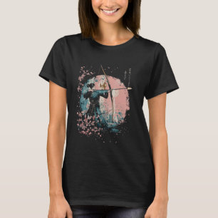 Traditional Japanese Kyudo Archery Art Cherry Blos T-Shirt