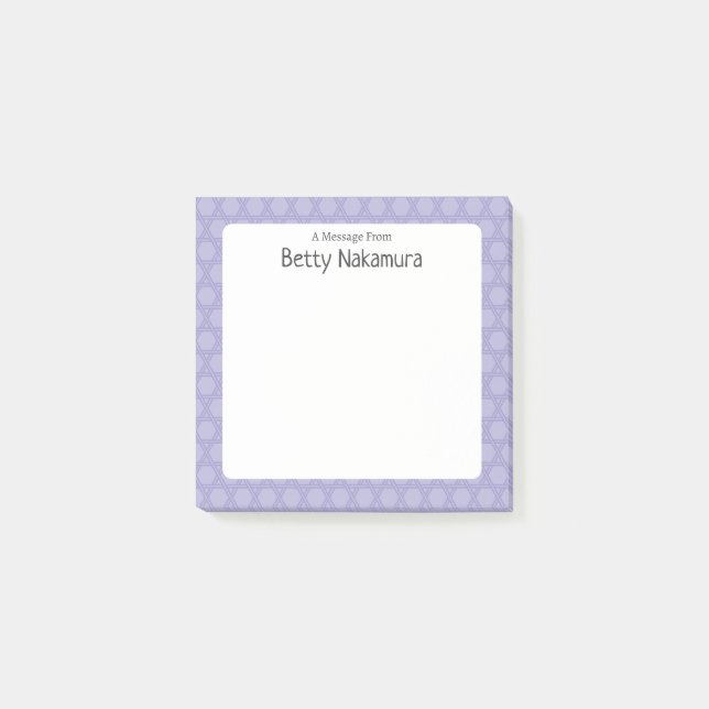 Traditional Japanese Lattice Pattern Post-it Notes (Front)