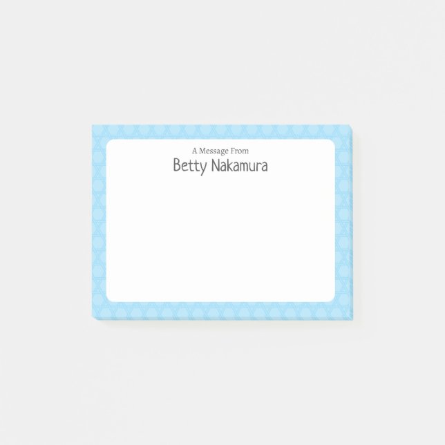 Traditional Japanese Lattice Pattern Post-it Notes (Front)