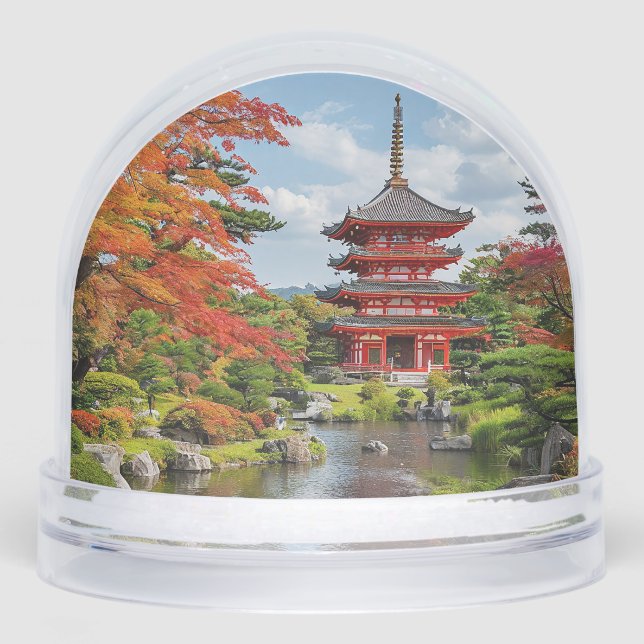 Traditional Japanese Pagoda Snowglobe (Front)