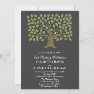 Traditional Jewish Wedding Invitations - Tree