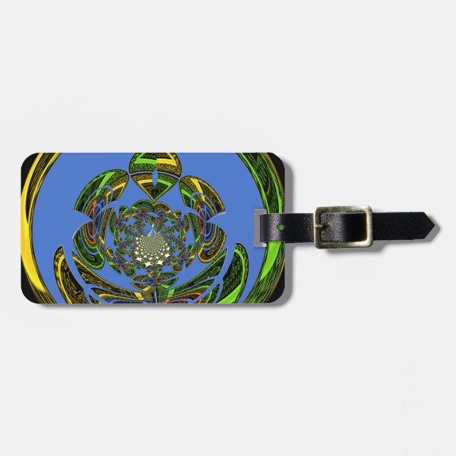 Traditional Just Blue Luggage Tag (Front Horizontal)