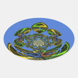 Traditional Just Blue Oval Sticker