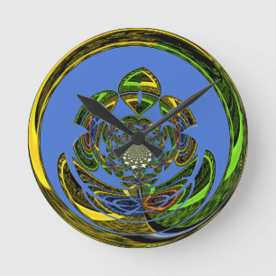 Traditional Just Blue Round Clock