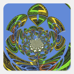 Traditional Just Blue Square Sticker