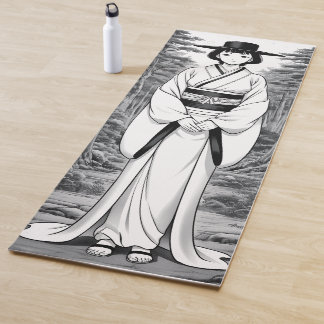 traditional kimono girl hat manga yoga mat