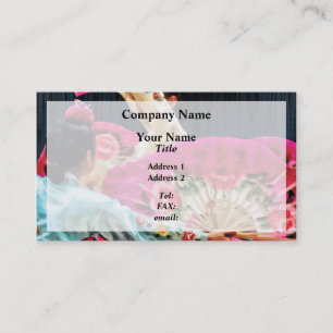 Traditional Korean Fan Dance Business Card