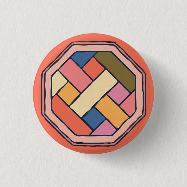 Traditional Korean Pattern Arts Button (Front)